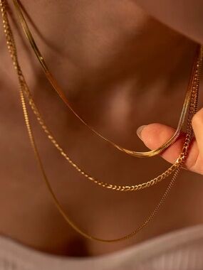 18K Gold Plated Layered Necklace